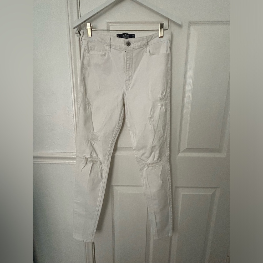 Hollister Distressed White Skinny Jeans